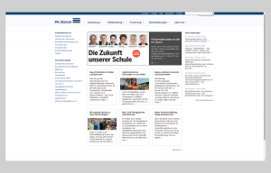 Website Pädagogische Hochschule Zürich