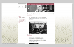 Website Thomas-Mann-Archiv Zürich