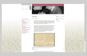 Website Thomas-Mann-Archiv Zürich