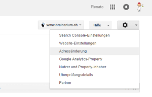 Änderungs der Domain anmelden